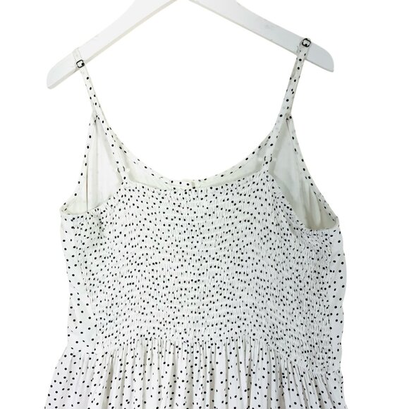 polka dot print dress smocked back with buttons and adjustable straps szL Japna - Picture 3 of 13